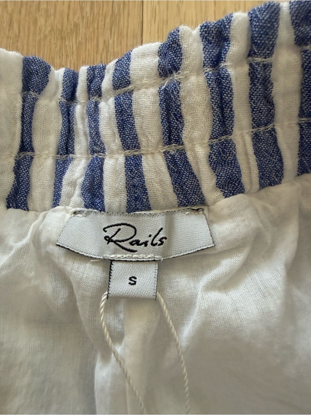 Rails Blue and White Striped High-Waist Shorts - NWT - Size S - Picture 3 of 4